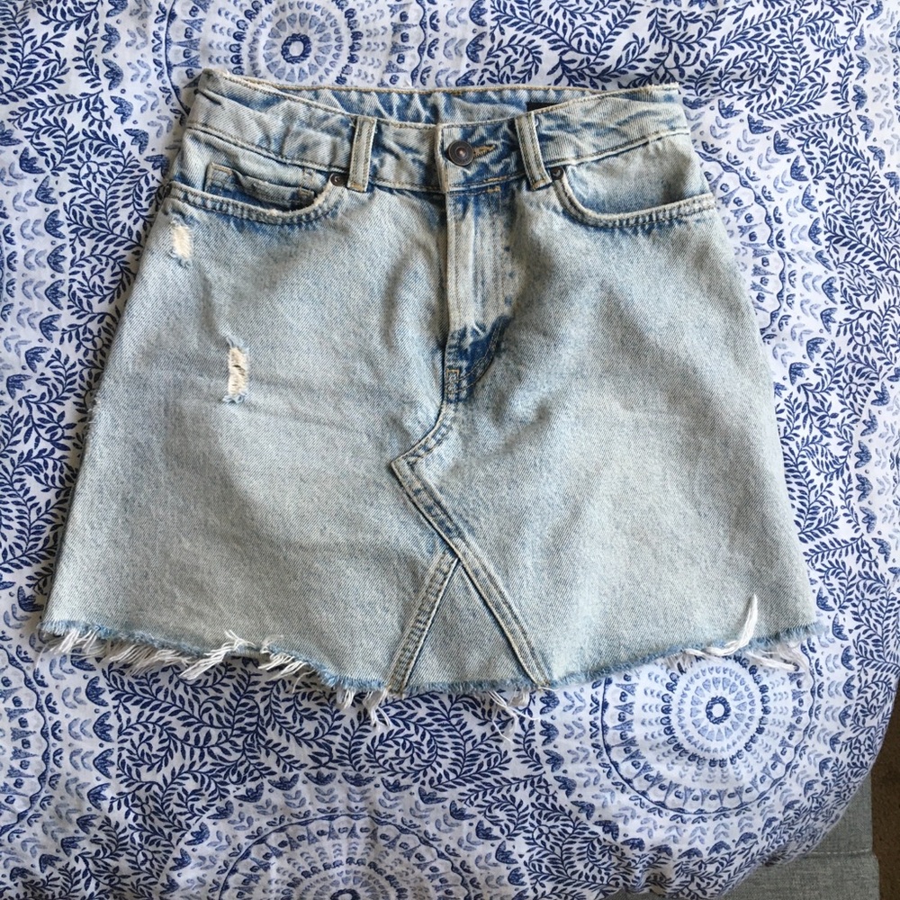 All Saints mini denim skirt size 0